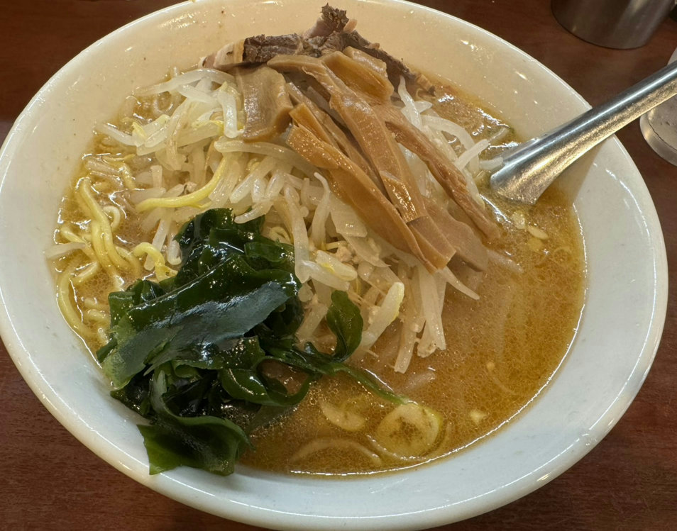 A bowl of ramen served at Ezogiku in Okachimachi, Tokyo.