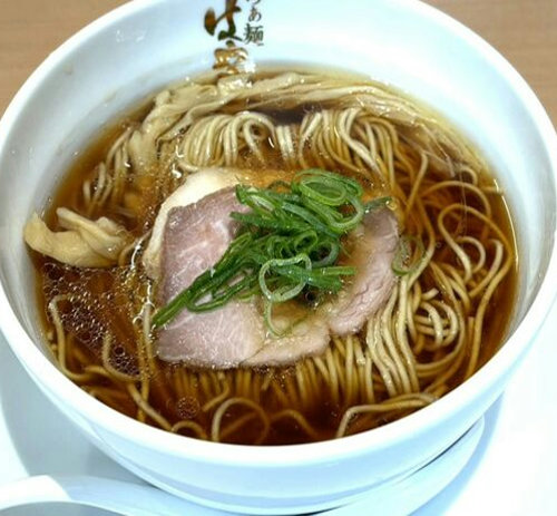 A bowl of shoyu ramen served at Hayashida Shimbashi in Tokyo.