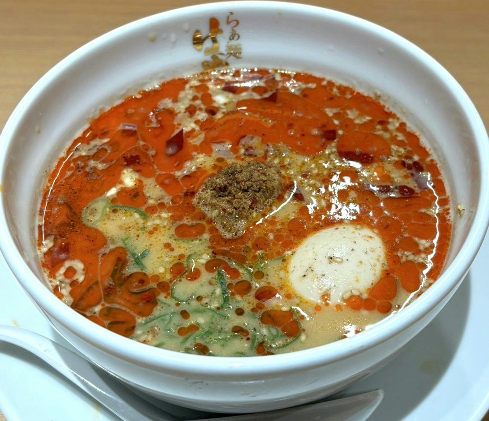 A bowl of tantanmen served at Hayashida Shimbashi in Tokyo.